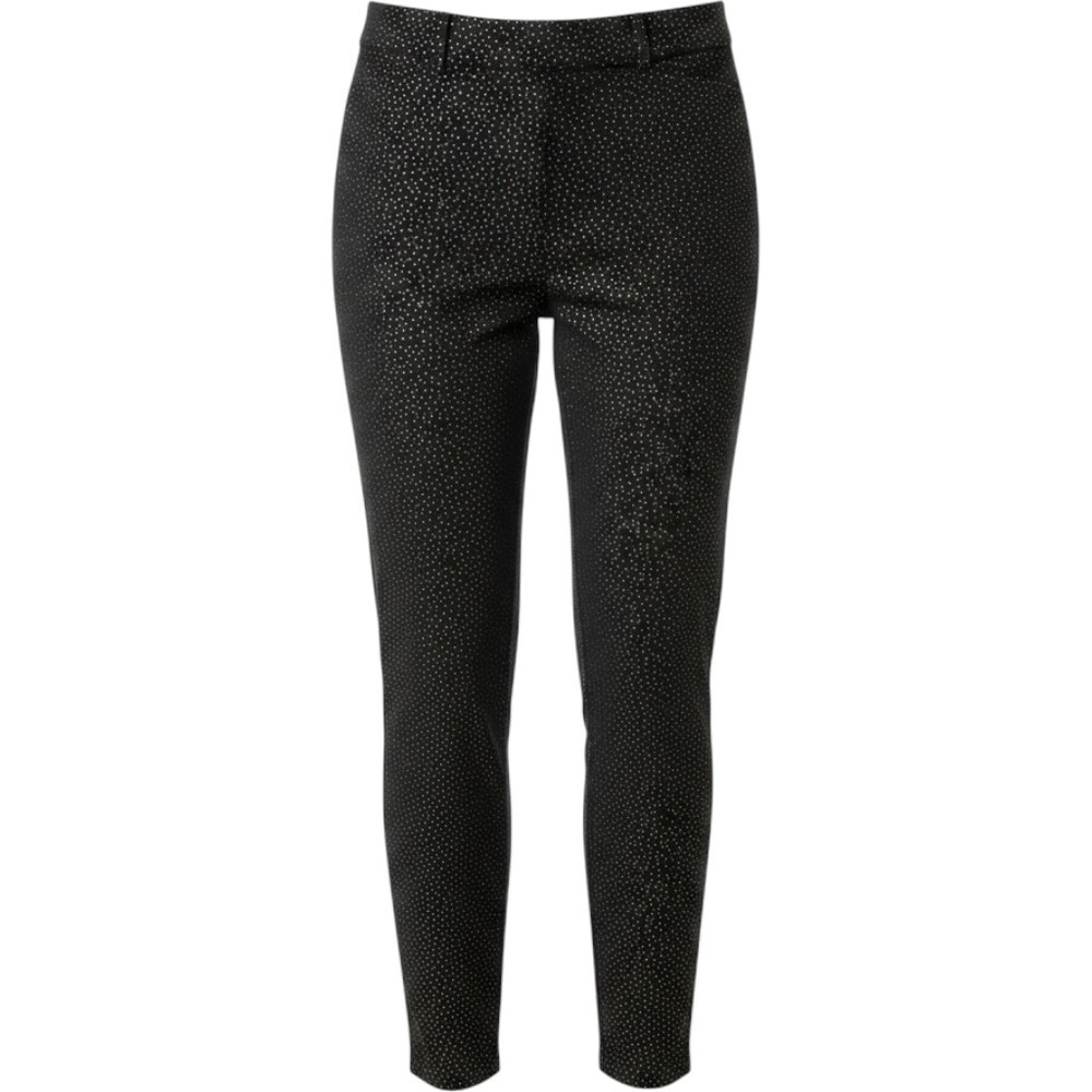 Old Navy Pixie Pants Women 8 Black Gold Polka Dot High Rise Ankle Skinny Stretch